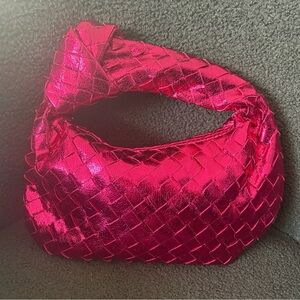 Metallic Pink Woven Women's Bag NWOT